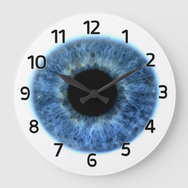 Horloge bleue du mur d'oeil (Recto)