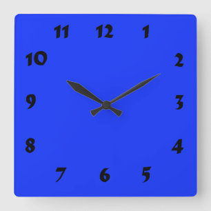 Horloge Bleue Néon Clair Numérique Changeable