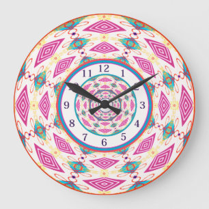 Horloge Boho Mandala