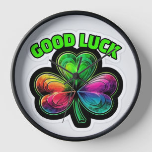 Horloge Bonne chance rainbow clocher