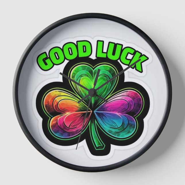 Horloge Bonne chance rainbow clocher (Recto)