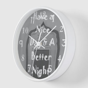 Horloge Bonne journée et meilleure nuit avec gratitude