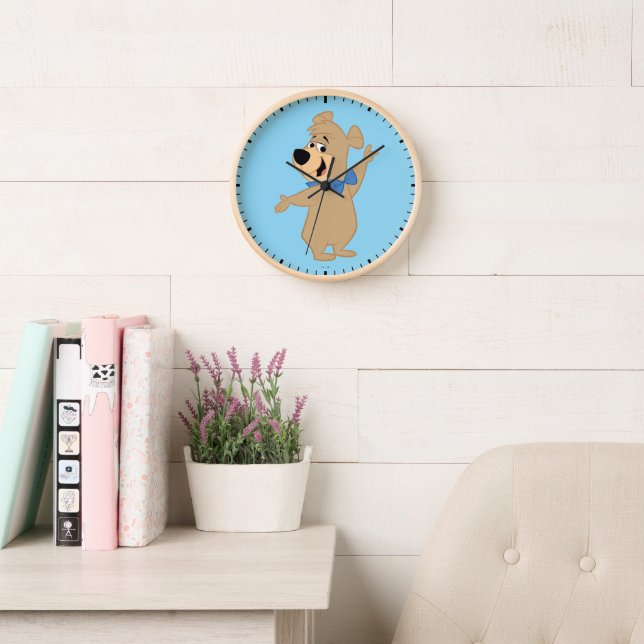 Horloge Boo Boo Bear Armoiries Large (Salle de lecture)