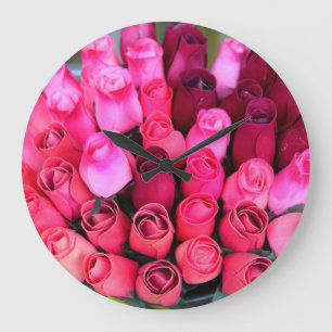 horloge bouquet de rose