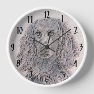 Horloge Boykin Peinture Espagnole - Cute Original Chien Ar