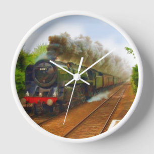 Horloge British Railway Steam Train pour Trainspotspotters