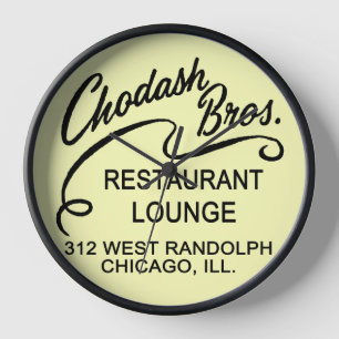 Horloge Bros Chodash. Restaurant, Chicago, Illinois