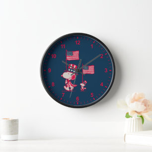 Horloge cacahuètes   American Summer Old Glory