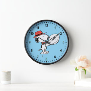 Horloge cacahuètes   Coach Football Snoopy