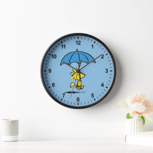 Horloge cacahuètes   Parapluie bleu Woodstock