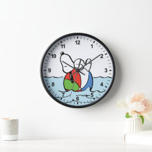 Horloge cacahuètes   Snoopy Beach Ball Beach
