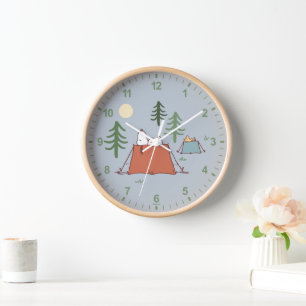 Horloge cacahuètes   Snoopy & Woodstock