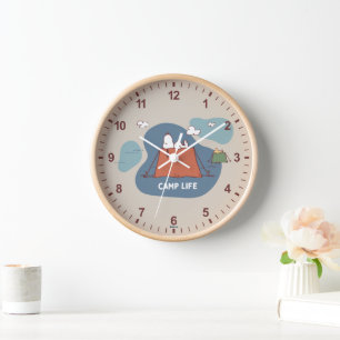 Horloge cacahuètes   Snoopy & Woodstock Camp Life