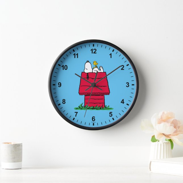 Horloge cacahuètes | Snoopy & Woodstock Doghouse (Maison)