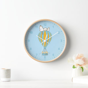 Horloge cacahuètes   Snoopy & Woodstock Hot Air Balloon