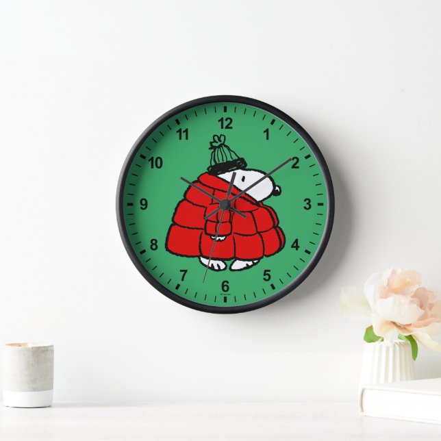 Horloge cacahuètes | Veste Snoopy Red Puffer (Maison)