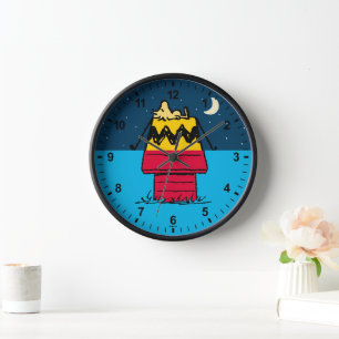 Horloge cacahuètes   Woodstock Camping Demi et Demi