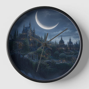 Horloge Cadran mural croissant de lune de la citadelle got