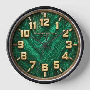 Horloge Cadran mural décoratif en malachite