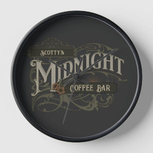 Horloge Café vintage de minuit