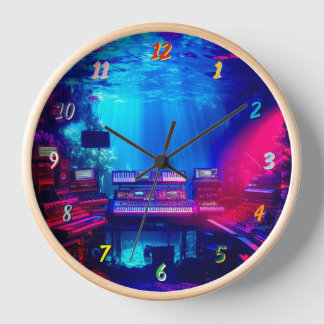 Horloge Cahier de Studio de Musique Sous-Marine