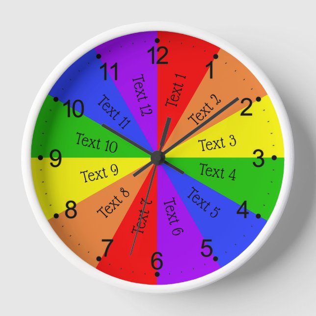 Horloge Calendrier quotidien Rainbow (Recto)