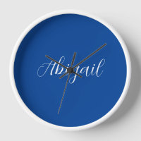 Calligraphie Elégant Bleu Blanc Plaine Nom simple