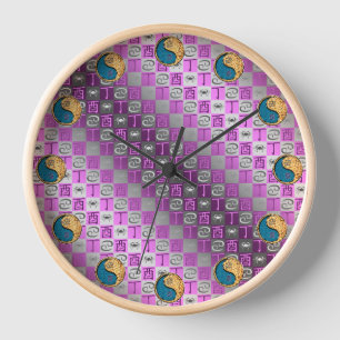 Horloge Cancer & Coq de feu