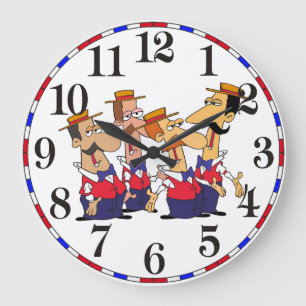 Horloge caricaturale du Quatuor Barbershop Old Tim