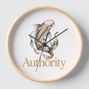 Horloge Carpeaux japonais Koi Symbole d'autorité et de maî