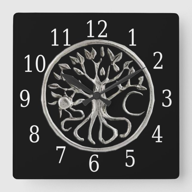 Horloge Carré De L'Arbre De Vie (Recto)