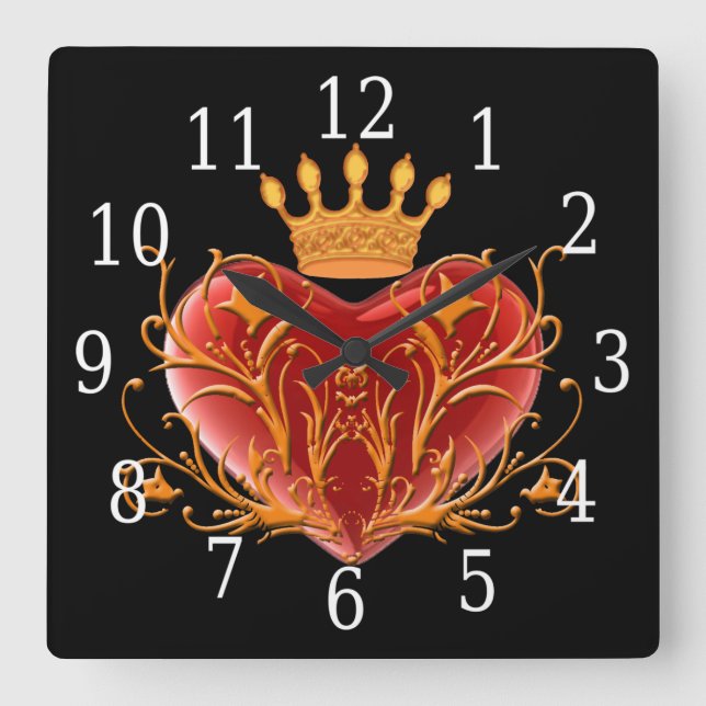 Horloge Carré du coeur de Filigree Crown (Recto)