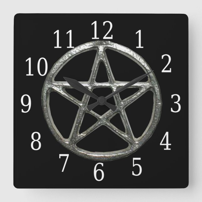 Horloge Carré Pentacle (Recto)