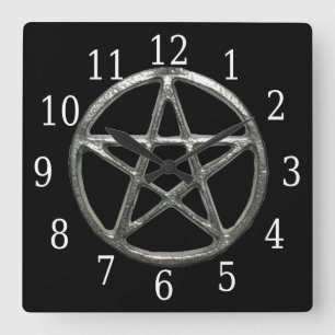 Horloge Carré Pentacle