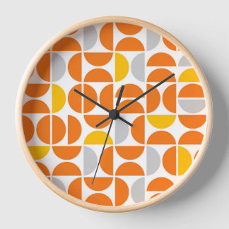 Horloge Carreaux ensoleillés du milieu du siècle