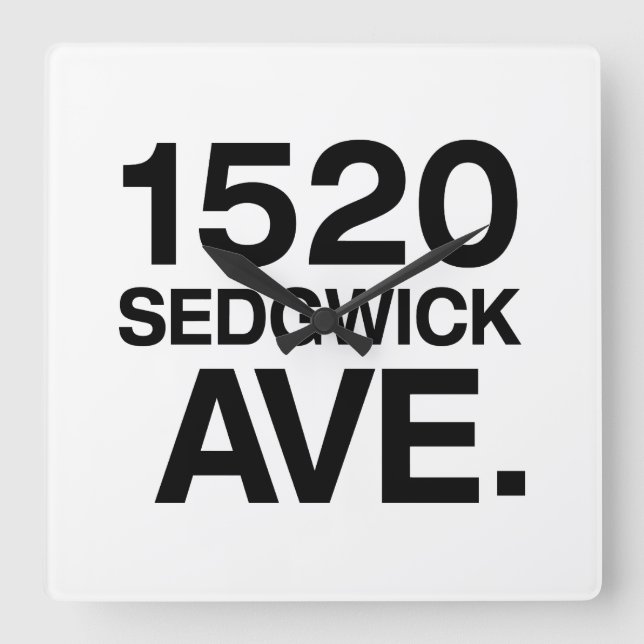 HORLOGE CARRÉE 1520 SEDGWICK AVE. (Recto)