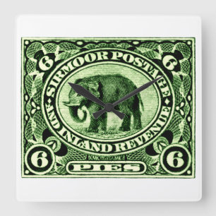 Horloge Carrée 1895 Indian Princely States Elephant