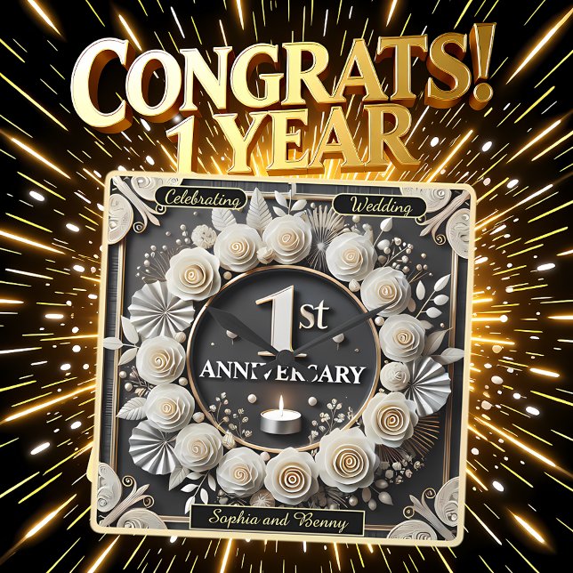 Horloge Carrée 1er anniversaire de l'étape spéciale (Créateur téléchargé)