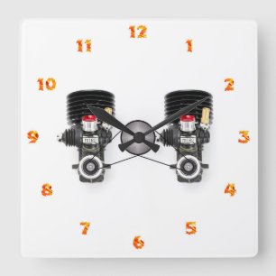Horloge Carrée 2 moteurs Nitro Methane RC