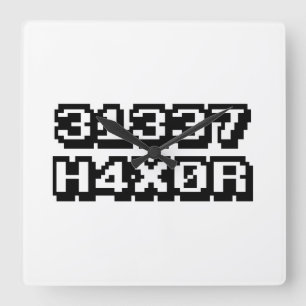 HORLOGE CARRÉE 31337 H4X0R