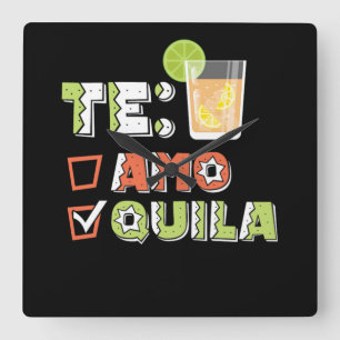 Horloge Carrée 46.Cinco De Mayo Te Amo Quila Tequila Lime