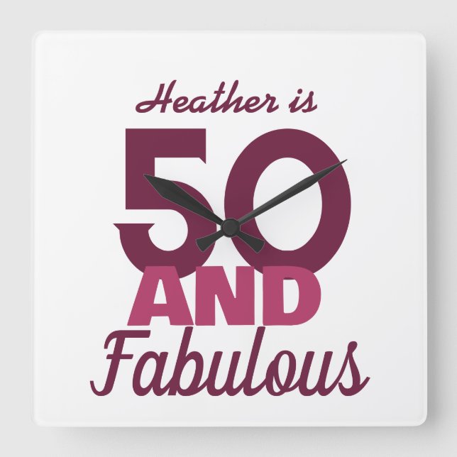 Horloge Carrée 50 et fabuleux (Recto)