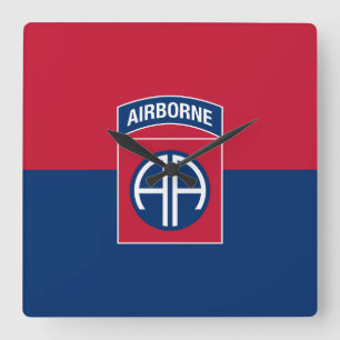 Horloge Carrée 82e division aérienne Flag Military Vétéran