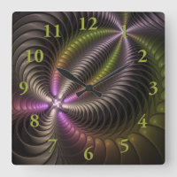 Abstrait brillant Trippy coloré 3D Fractal Art