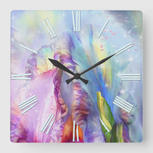 Horloge Carrée Abstrait mystique