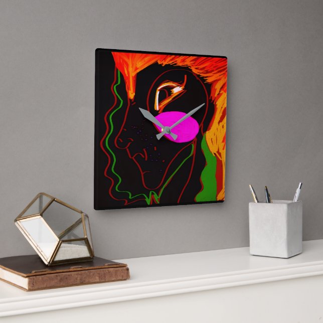 Horloge Carrée African Phoenix Rising  (Bureau)