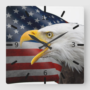 Horloge Carrée Aigle à caps