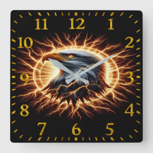 Horloge Carrée Aigle électrique