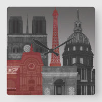 Altitudes de Paris par nuit - rouge