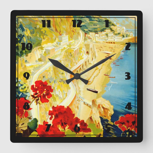 Horloge Carrée Amalfi Coast (Recto)